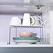 yaenoei Kitchen Shelves, Cabinet Organization Mini Storage Shelf, White,Set of 2