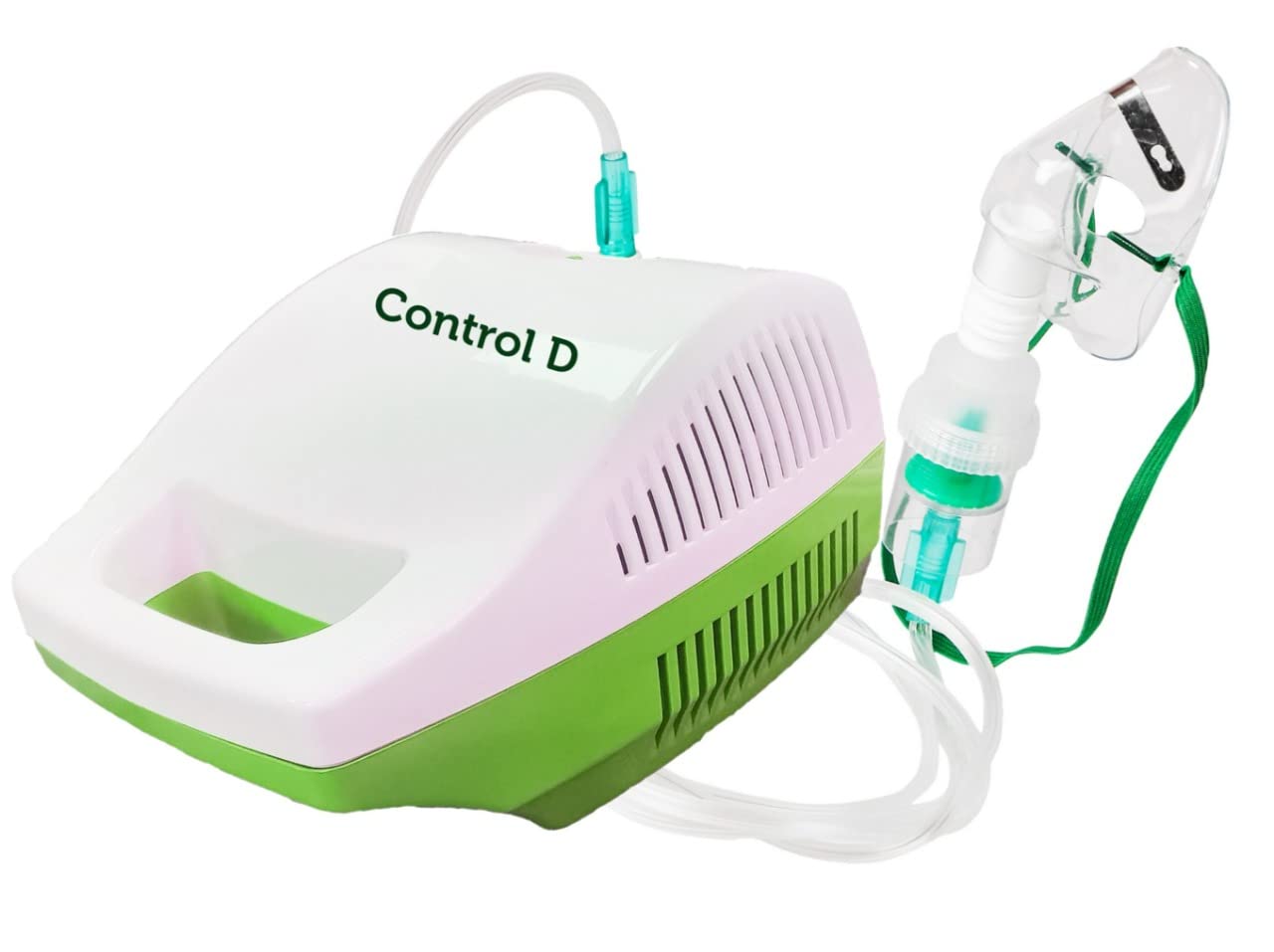 Control D Breathe Nebulizer with Complete Kit for Kids & Adults Nebulizer (White, Green)
