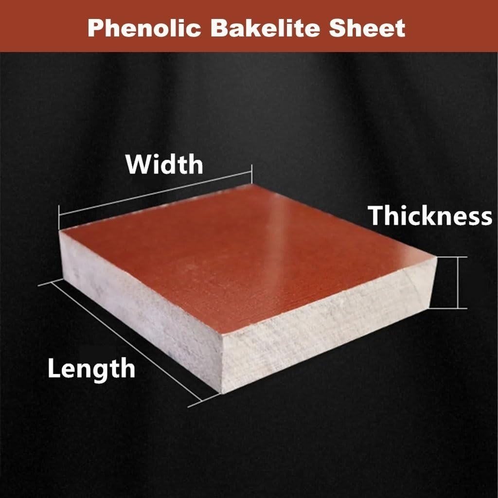 Phenolharzplatte, Elektroplatte aus Bakelit-Phenolharz, 100 x 100 mm, 2–15 mm dick(3x100x100mm)