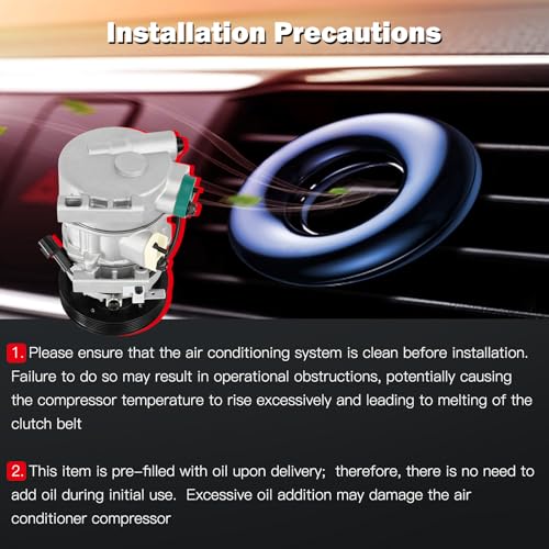 Image of cciyu Air Conditioning Compressor Fit for Hyundai Accent for Kia Rio 1.6L