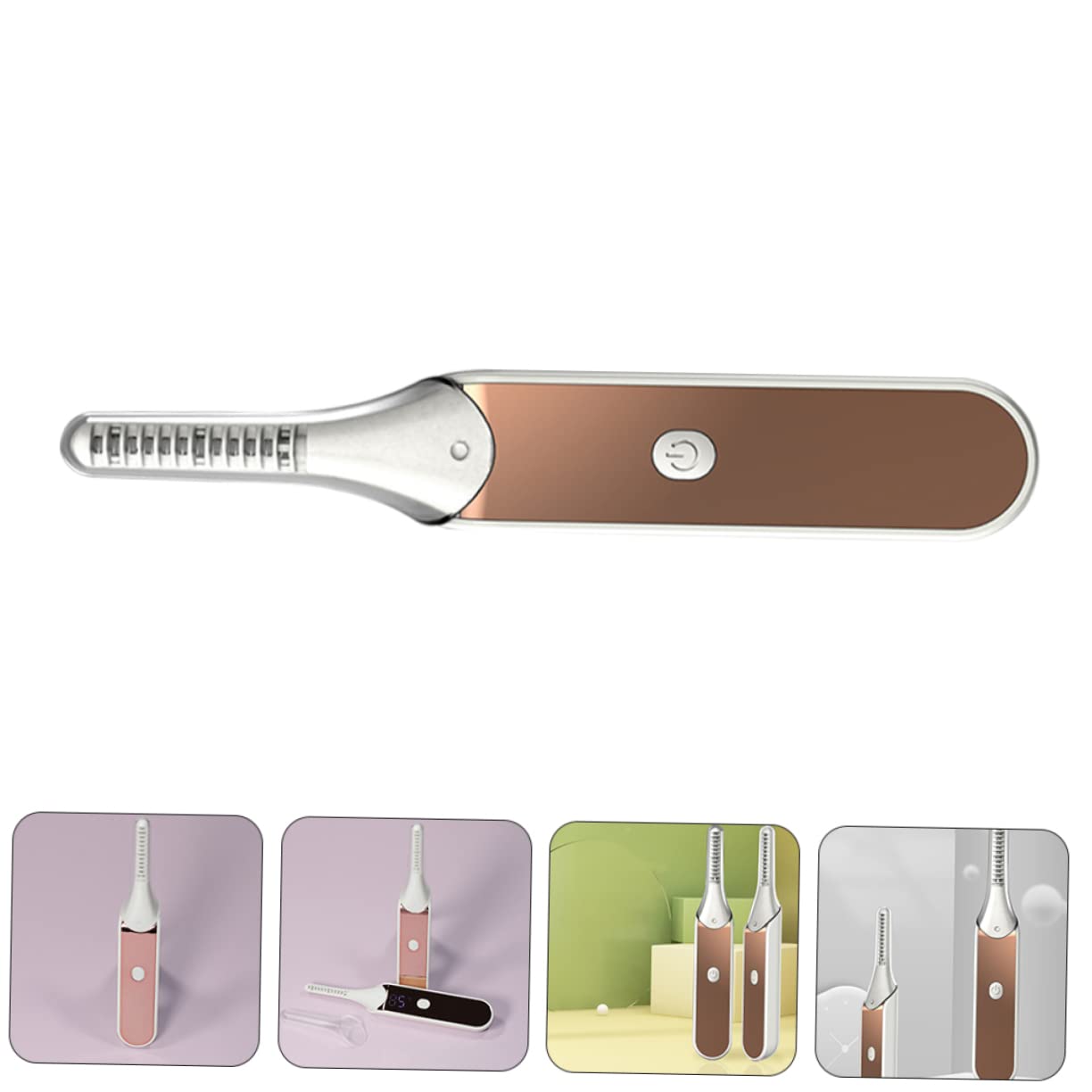 DOITOOL 2piezas Rizador De Pestañas Eléctrico Calentado Curler Portátil Para Mujeres Herramienta De Maquillaje De Rápido Calentamiento Diseño Ligero y De Usar