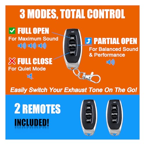 3-Inch Electric Valved Muffler – 3-Mode Remote-Controlled Performance Exhaust - Image 5