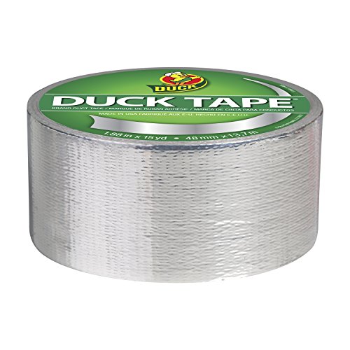 Image of Duck Brand Metallic Duct Tape 283713, Single Roll, 1.88 Inches x 15 Yards, Chrome