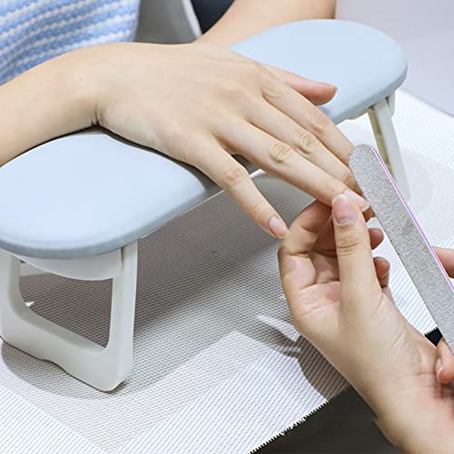 Apoya Manos para Manicura, AMOYUN Reposamanos para Uñas Cojín de Mano de Manicura de Cuero de Microfibra con Reposabrazos Manicura Alfombras Pequeñas Accesorios para Uñas para Manicura Cover