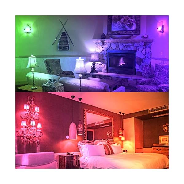 E14 Led Lampe 5W (ersetzt 40W ) RGBW mit Fernbedienung Warmweiß 2700K Ambiente RGB Farbwechsel Farbige Birne… – Bild 4