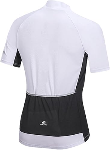 Miniatura 2 de Camiseta básica de ciclismo para hombre, manga corta, para bicicleta de montaña, de secado rápido, con bolsillos traseros