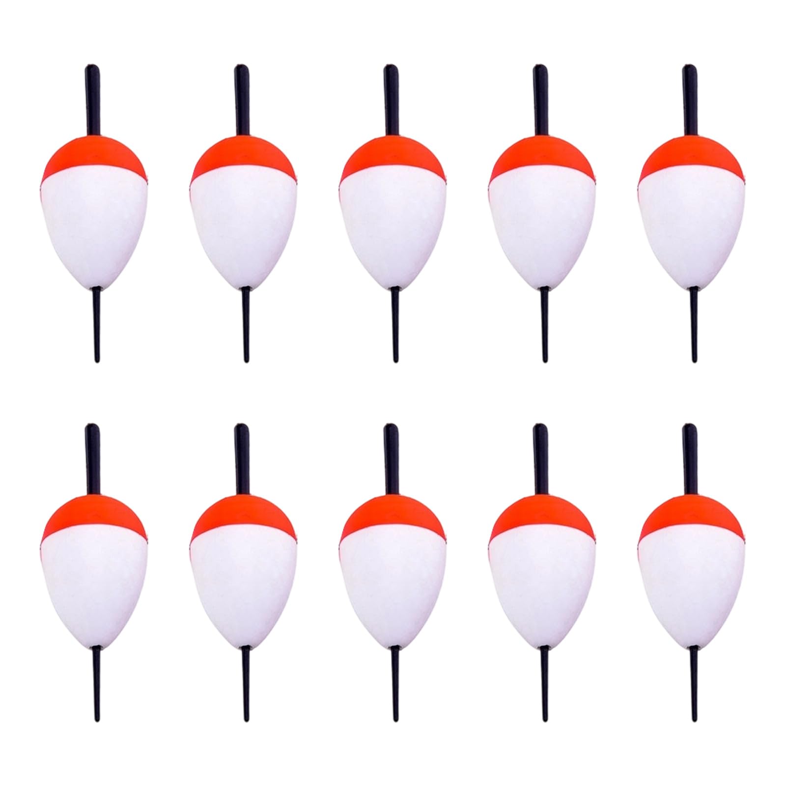 Maxtonser 10Pcs Red and White Bobber Sea Fishing Float Bobber Sea Floating Buoys Fishing Stick Fishing Accessories Enduring
