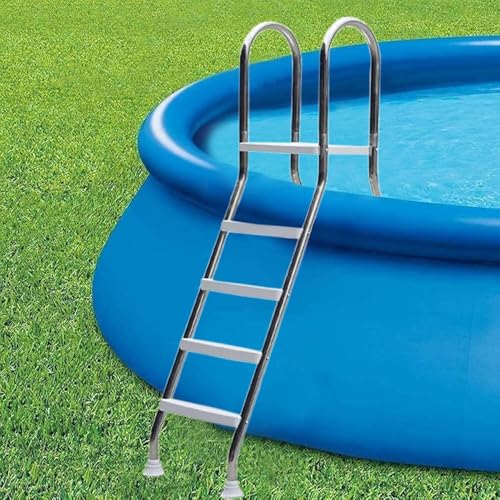 Escalera para piscina de acero inoxidable 304 con 4 peldaños miniatura 1