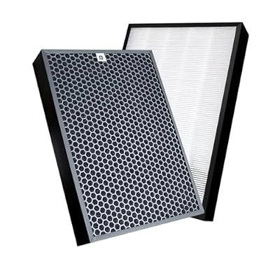 Air Purifier Particulate And Carbon Filter Set, Compatible For Sharp FZ-A40HFE FZ-A40DFE Fits KC-A40E KC-840E Replacement Element Pack