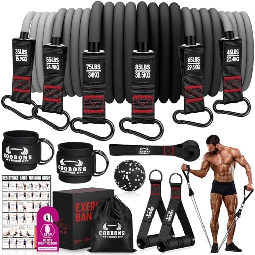 Heavy Resistance Bands for Working Out, 300LBS Exercise Bands wit...