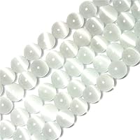 Vista 23 de Cuentas de Ojo de Gato Negro, Redondas de 6 mm, Piedras Preciosas Semipreciosas Sueltas para Fabricación de Joyas (63-66 piezas/cadena)