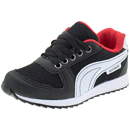 Tênis Menino Botinho Comfortable Day Preto/Branco