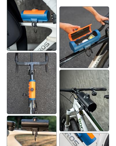 ROCKBROS Fahrrad Oberrohrtasche 0,7L, wasserdichte Fahrradbox mit Zahlenschloss, Robuste Rahmentasche Fahrrad Oberrohr für MTB, Rennrad, Gravelbike & Citybike