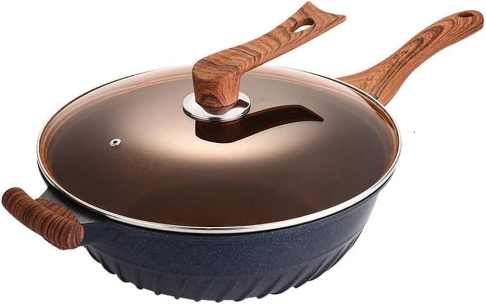 Maifan Stone Frying Pan Wok no Oil Smoke Non-Stick Pan Home General Cooking Pan (B) (B)