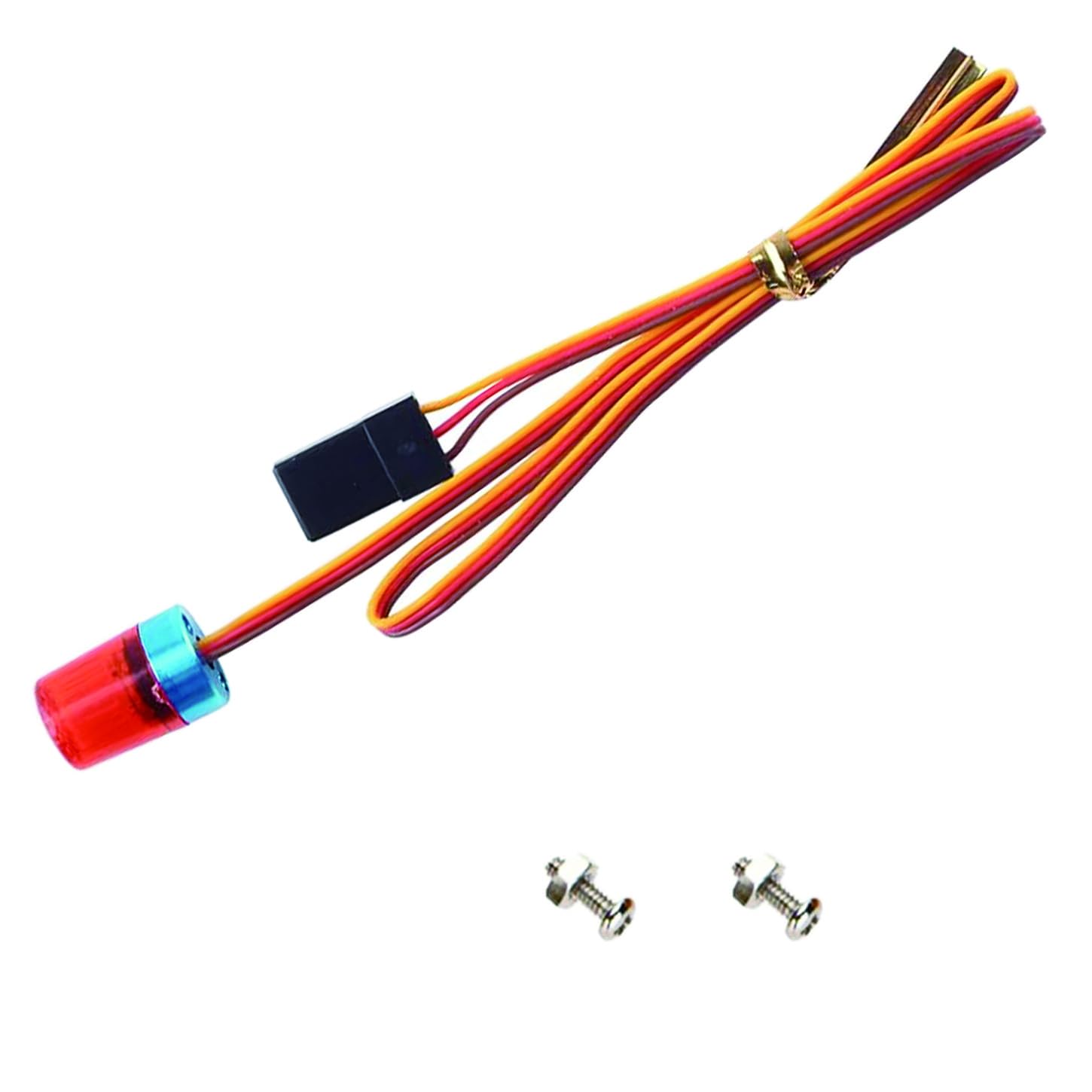 GTIWUNG Modellbau Rundumlicht 4,8-6Volt in Rot (Größe 15x9mm) Rundumleuchte Warnleuchte RC Car LED Licht Stirnlampe Blinklampe Zubehör für 1/14 RC Auto Tamiya Traktor RC Bagger Engineering Truck