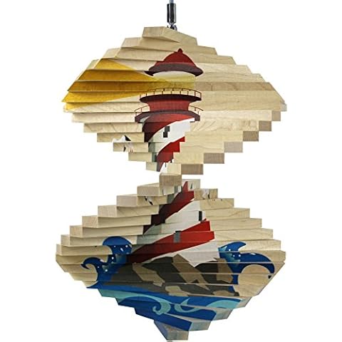 Lighthouse Wood Wind Spinner by Maple Landmark Cover