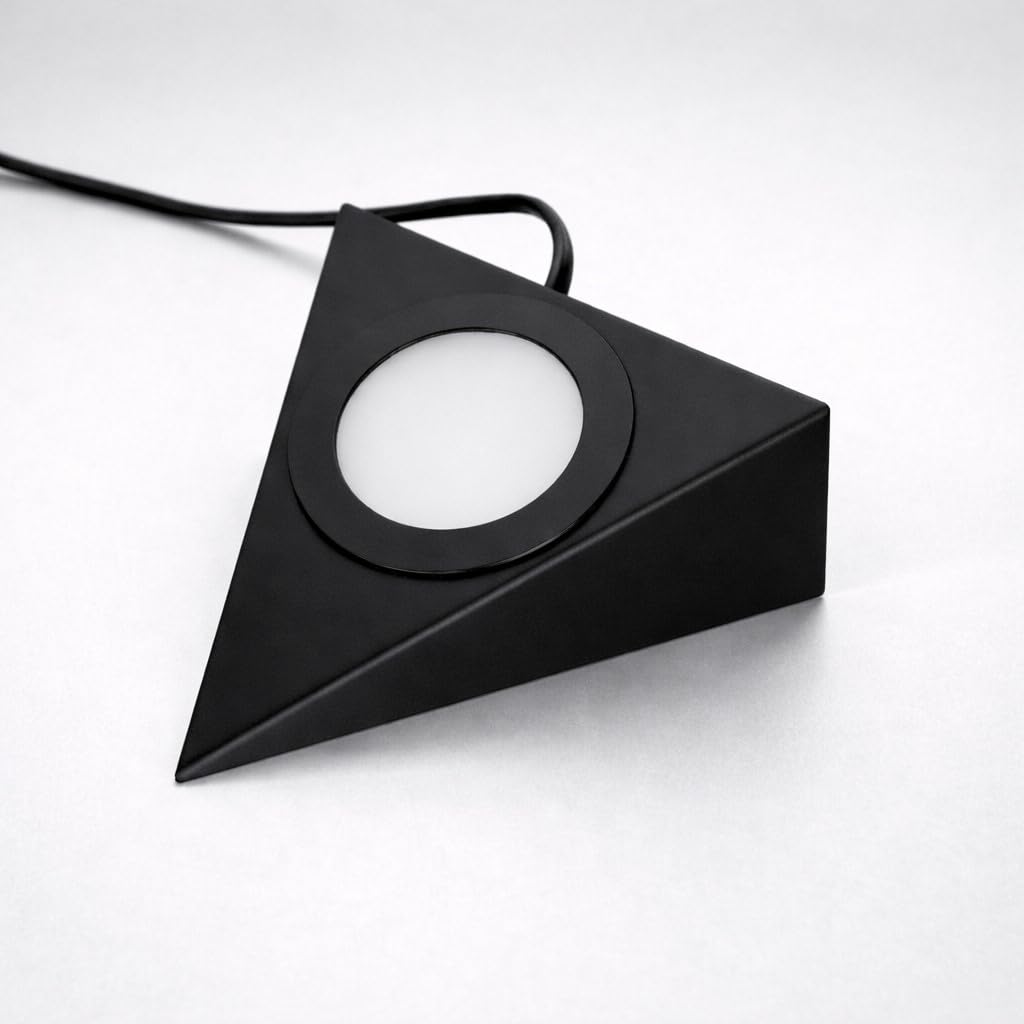 Ledbrite Black Triangle Led Under Cabinet Light, Matt 3 Cct 3000K - 6500K, 2W 200Lm, 240V Mains, Stainless Steel, Built In Driver, Kitchen Cabinet Light (3)