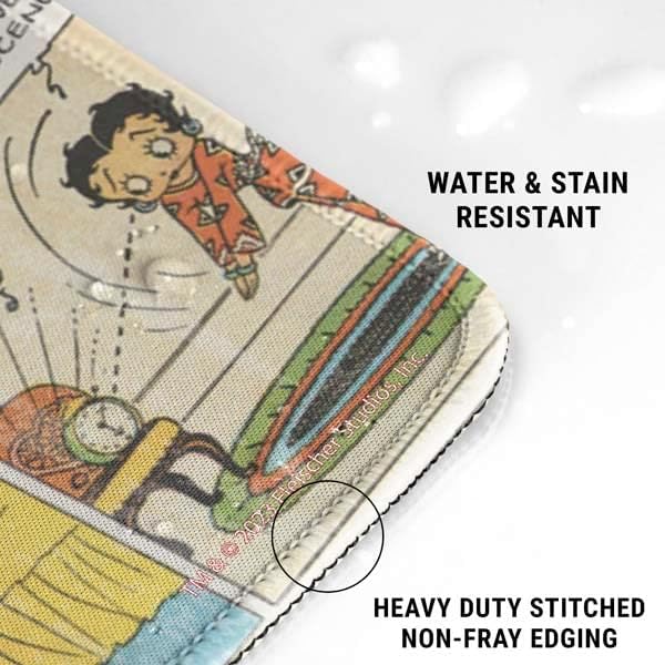 Skinit Large Gaming Mouse Pad - Officially Licensed Betty Boop Comic Strip Design with Stitched Edges, Waterproof, Non-Slip Rubber Base, Desk Mat for Keyboard & Mouse, 31.5" x 11.8" inches