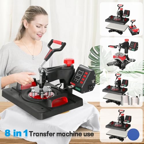 Heat Press Machine 15x12 pulgadas 8 en 1 miniatura 3