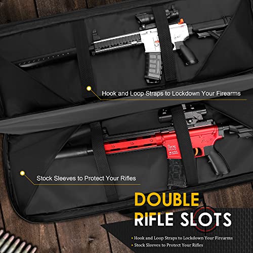 Perfbags 42" Soft Double Rifle Bag Tactical Long Rifle Backpack, Portable Shotgun Case For Storage And Transportation, Suitable For Outdoor Hunting Shooting #TOP1