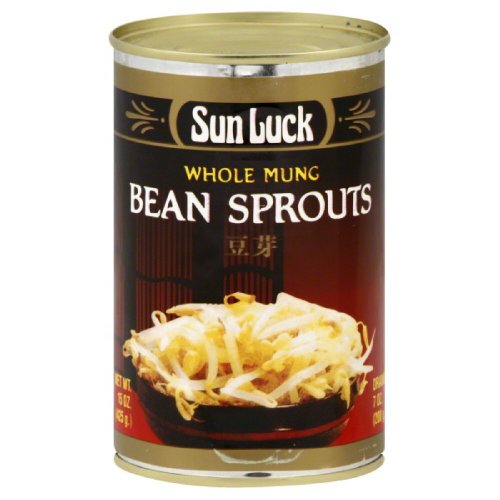 Sun Luck Whole Mung BEAN SPROUTS 15oz (4 pack)