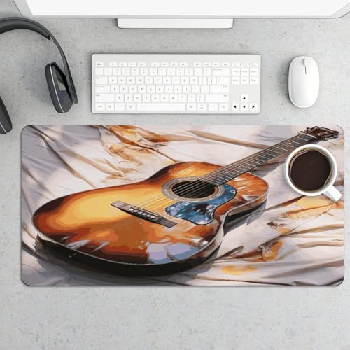 Watercolor Acoustic Guitar Desk Pad con Base de Goma miniatura 5
