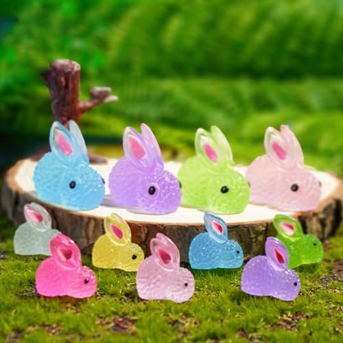 Accessoires intérieure figurines résine lapins pour sublimer vos pots de fleurs ternes