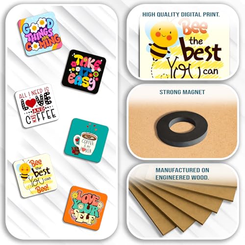 Image of Sehaz Artworks Fridge Magnets Refrigerator Stylish | Fridge Magnets Set | Fridge Stickers Refrigerator | Refrigerator Sticker | Fridge Decoration Items-FM-6-002