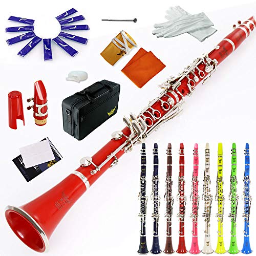 ROFFEE clarinet beginner student level 26N B flat red ABS nickel plated 17
