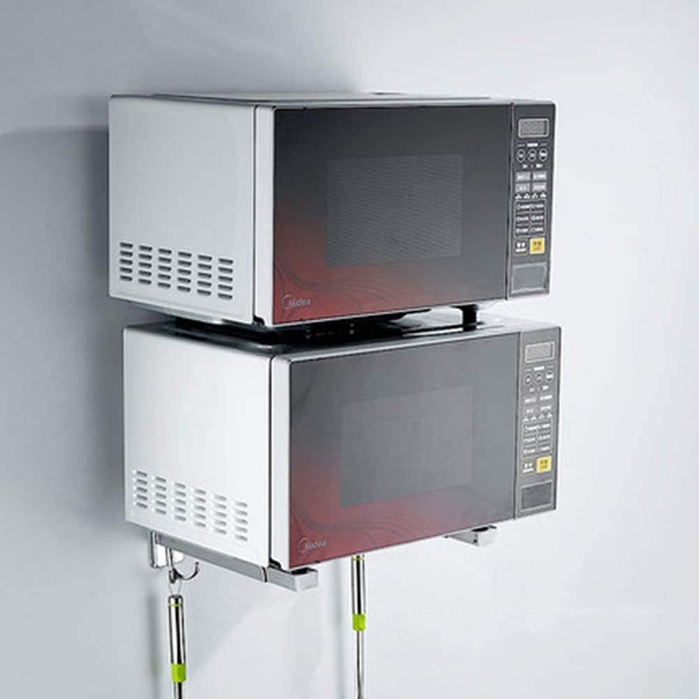 DELFINO Microwave Oven Wall Mount Bracket 304 Stainless Steel Shelf