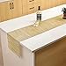 Miorkly-Camino de Mesa Moderno Lavable PVC Caminos para Mesas Bambú Natural Wind Simple 150 × 30cm Beige Tapetes para Mesa Antideslizante Resistente al Calor Interior Centros Decorativos de Mesa