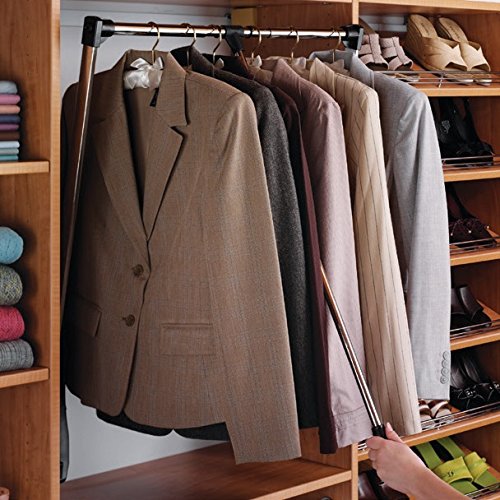 Pull Down Closet Rod, 26 Lbs Load Capacity (Chrome-Plated, 26" - 35 1/16") #TOP1