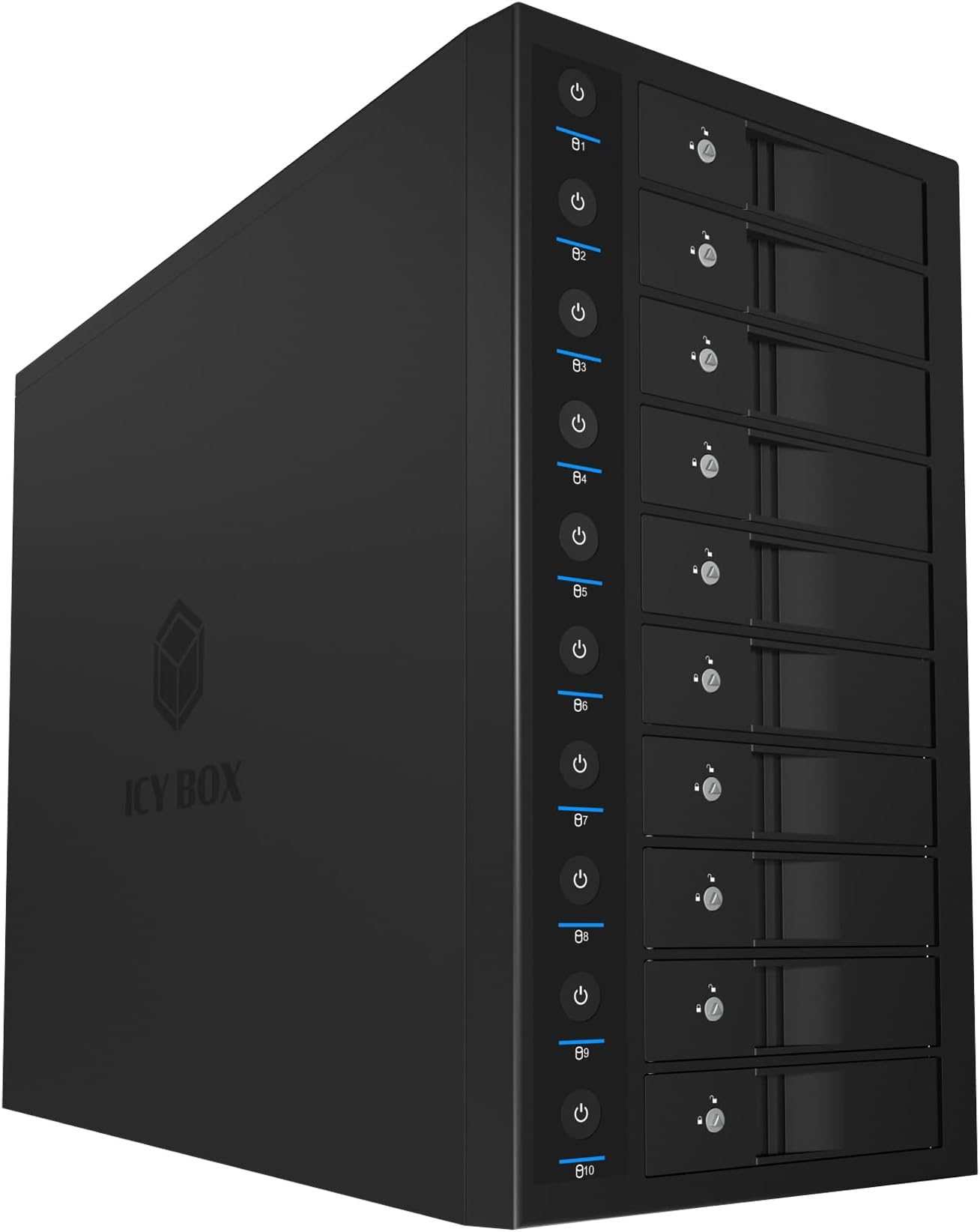 Icybox IB-3810u3 10-Bay External SINGLE System for 10 x SATA 3.5-Inch
