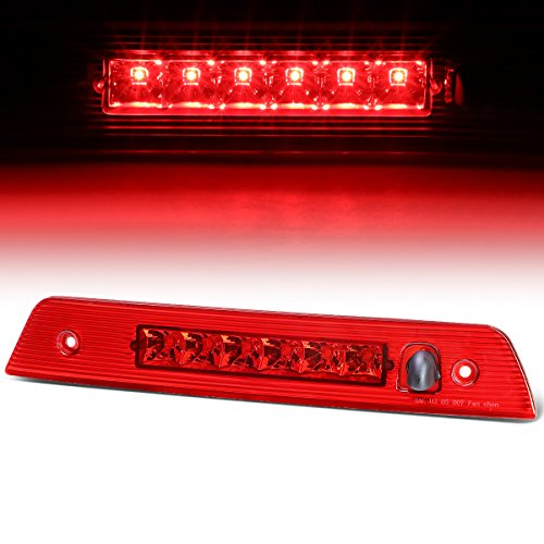 Red Housing LED 3rd Third Tail High Mount Stop Brake Light Lamp Replacement for Jeep Grand Cherokee WK 05-10