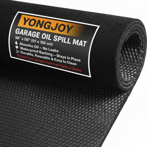 yongjoy Garage Floor Oil Spill Mat &ndash; Absorbent Waterproof Pad for Car, Protects Surface from Oil...