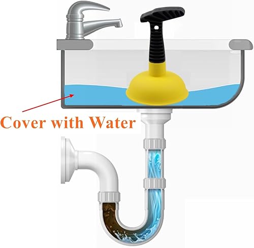 Miniatura 3 de Émbolo para fregadero, mini émbolo fácil de usar con mango corto, potente herramienta de desatascamiento para fregadero de cocina, ducha, desagües