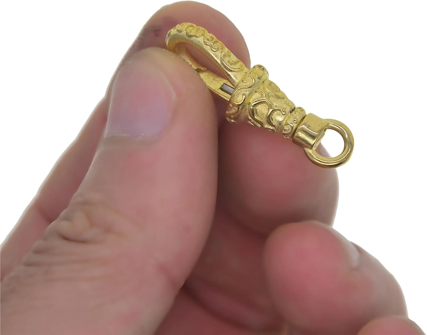 Pocket Watch Swivel Clip Chain 10 Pcs Small Solid Brass Pattern Pocket Watch Swivel Clip Chain Spring Snap Hook 30mm 1.2 Inch Buckle
