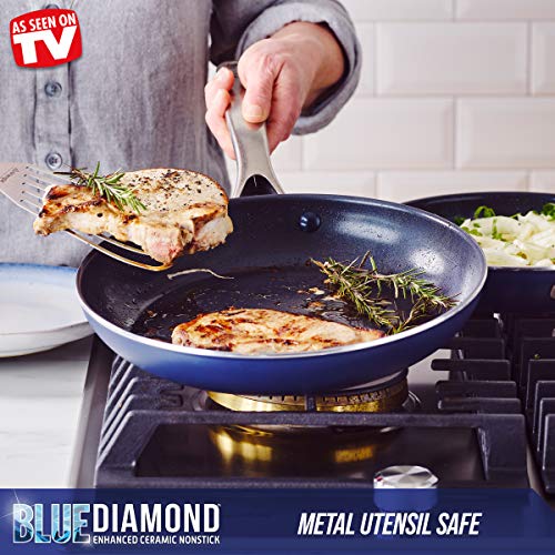 Blue Diamond Cookware Diamond Infused Ceramic Nonstick 6 Piece Cookware