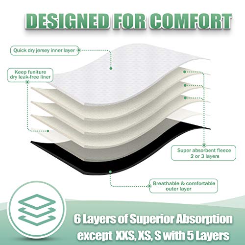 Image of Wegreeco Washable Male Dog Belly Wrap - Pack of 3 - (Black,XX-Large)