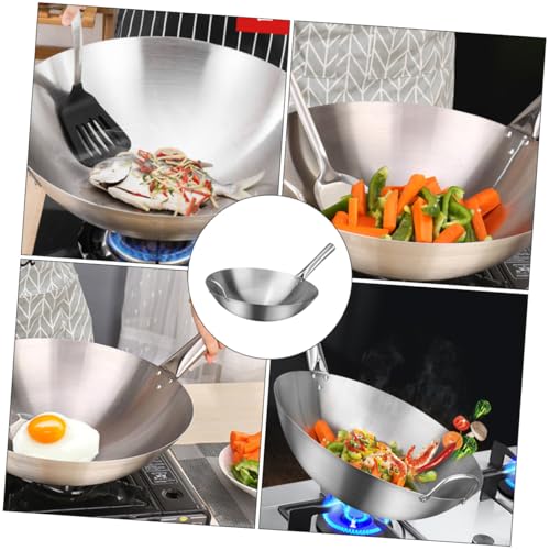 Wok antiadherente de acero inoxidable PRETYZOOM 2 lb miniatura 7