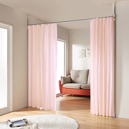 ディノス カーテン 間仕切りカーテン アコーディオンカーテン 突っ張り&伸縮式目隠しカーテン レールタイプ(サイズはありません イ:ピンク)