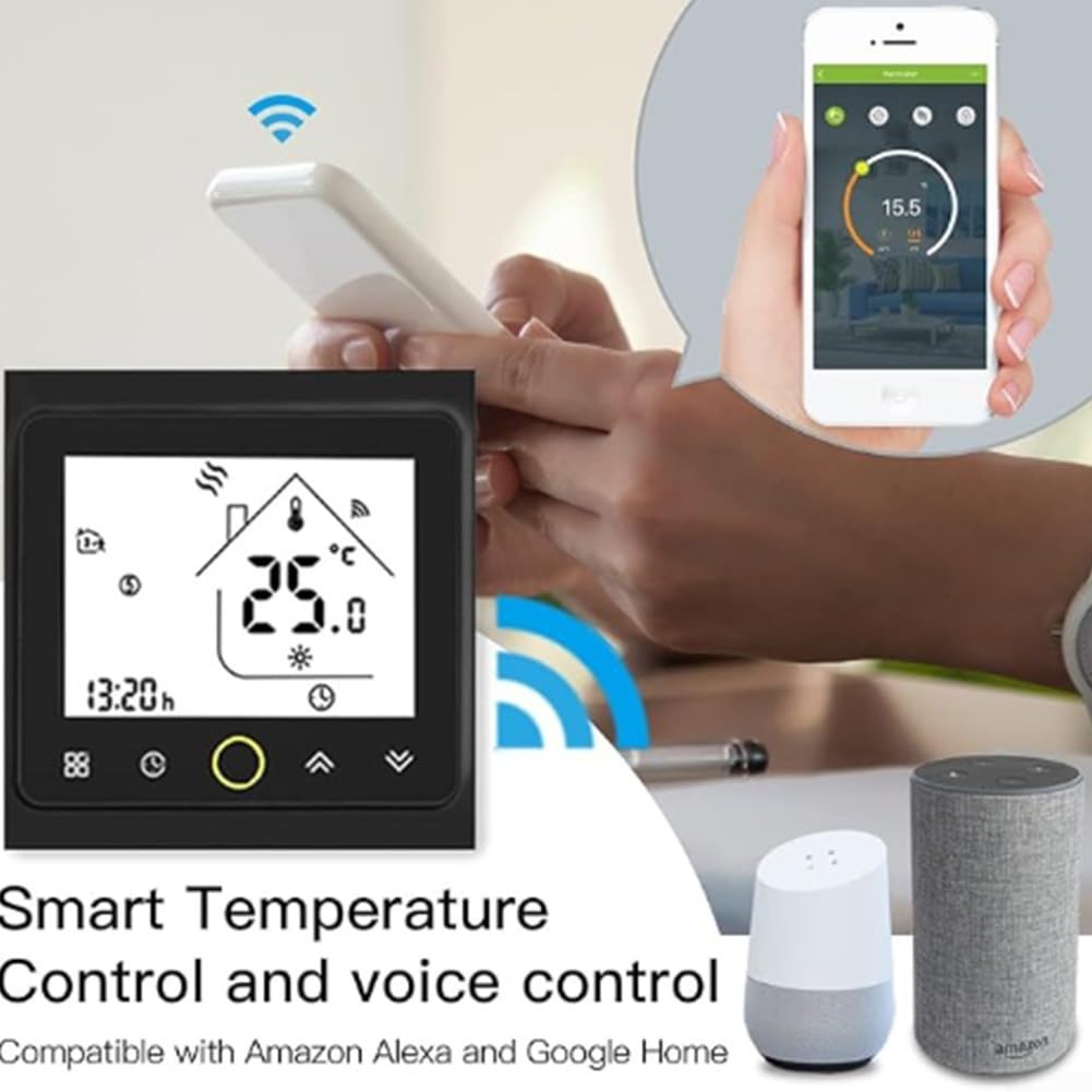 Termostato WiFi intelligente per la gestione della temperatura domestica con supporto doppia app e compatibilità assistente vocale (WiFi (3A))