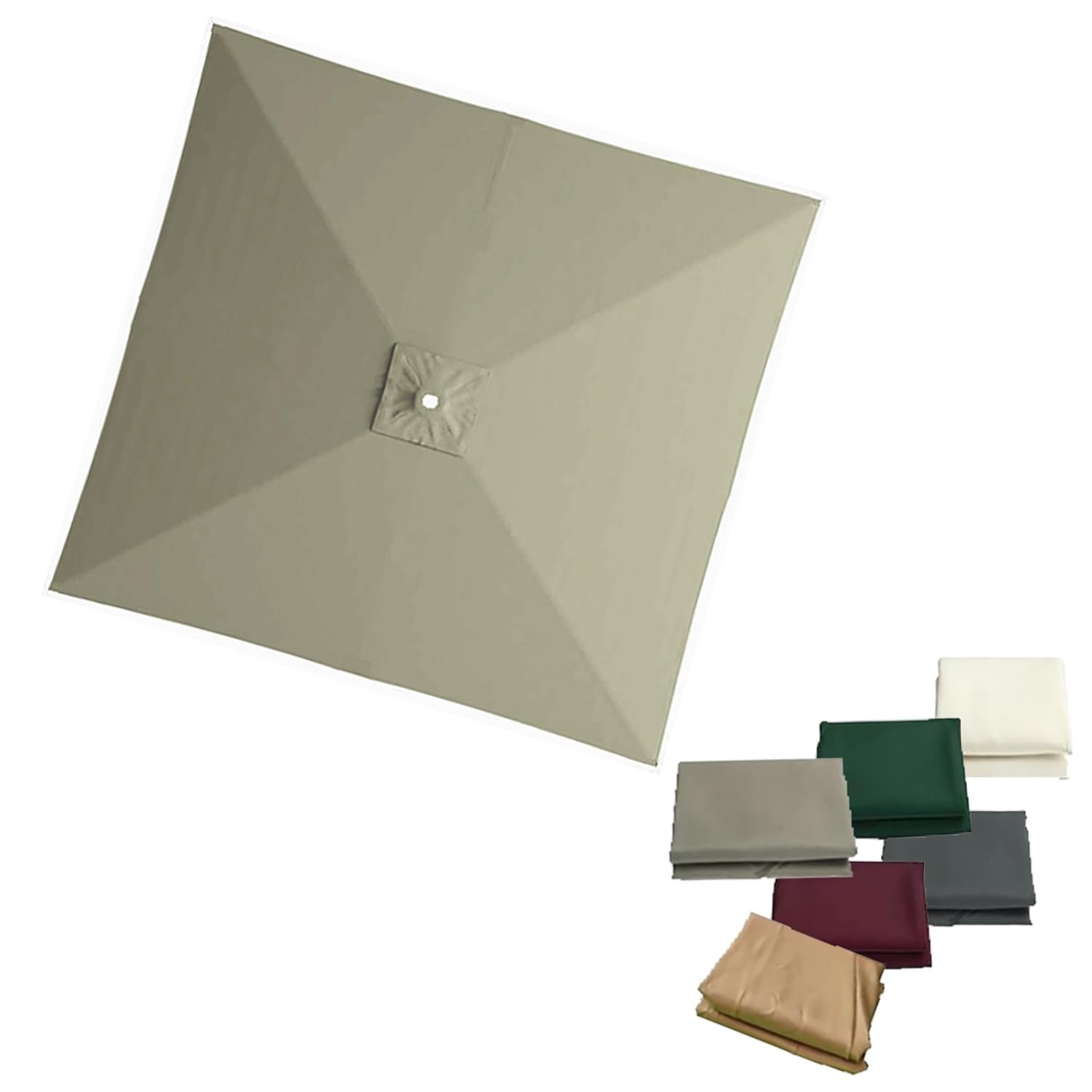 Tela de repuesto para sombrilla rota toldo de recambio impermeable cuadrado taupe