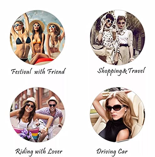 Image of ELEGANTE UV Protected Small Shape Vintage Rivet Round Sunglasses for Men