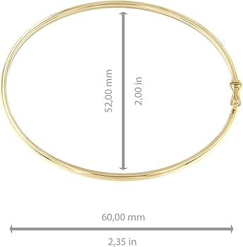 Amazon | Lucchetta - スモールゴールドバングル7インチブレスレット