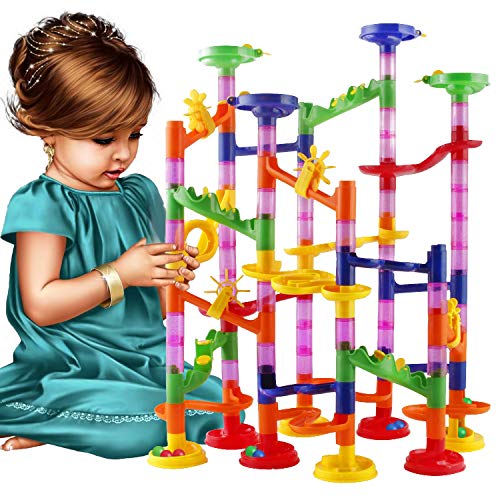 Enazon Marble Run Set for Kids STEM Toys Construction Building Blocks for 3