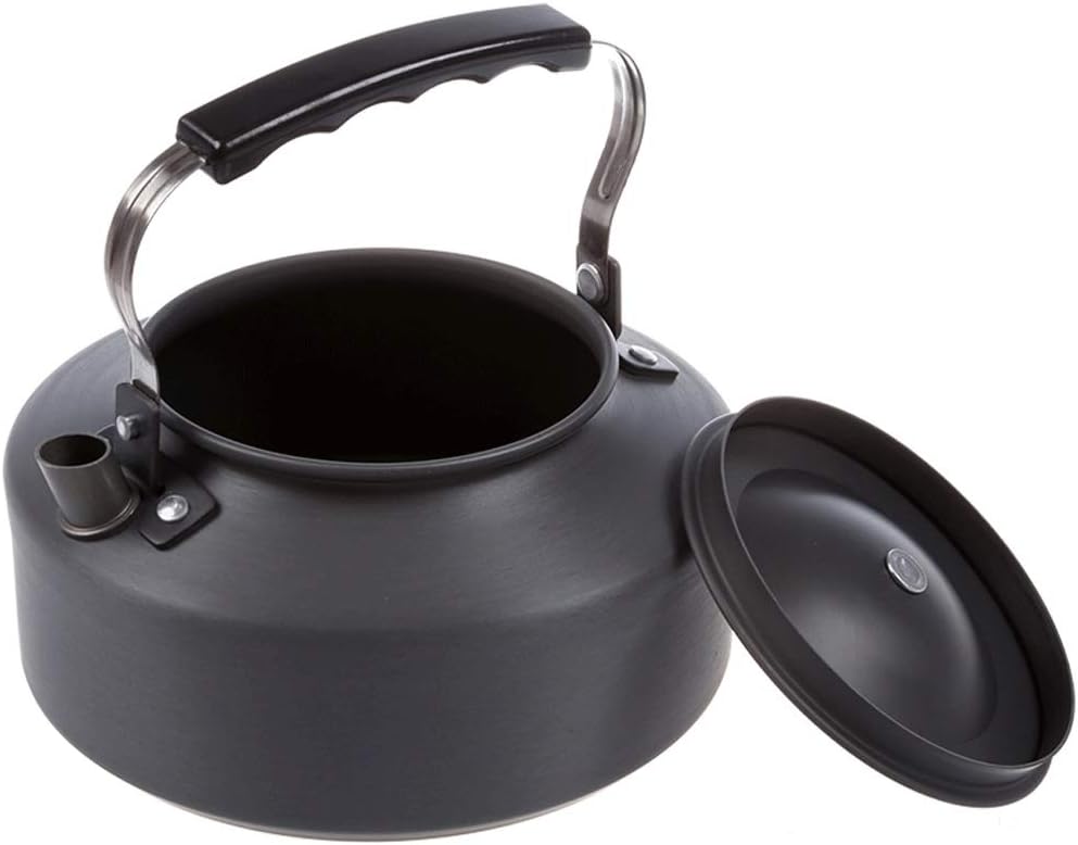 1.1L Portable Light Outdoor Hiking Camping Picnic Water Kettle Teapot Coffee Pot Anodised Aluminum