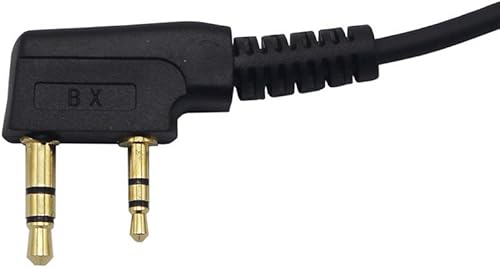Miniatura 2 de Auricular en forma de D de 2 pines PTT Mic para Baofeng UV-5R BF-888S Arcshell Retevis H-777 RT21 RT22 Kenwood Radio de 2 vías (paquete de 2)