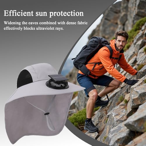 Chapeau ventilé solaire USB imperméable pour homme et femme outdoor