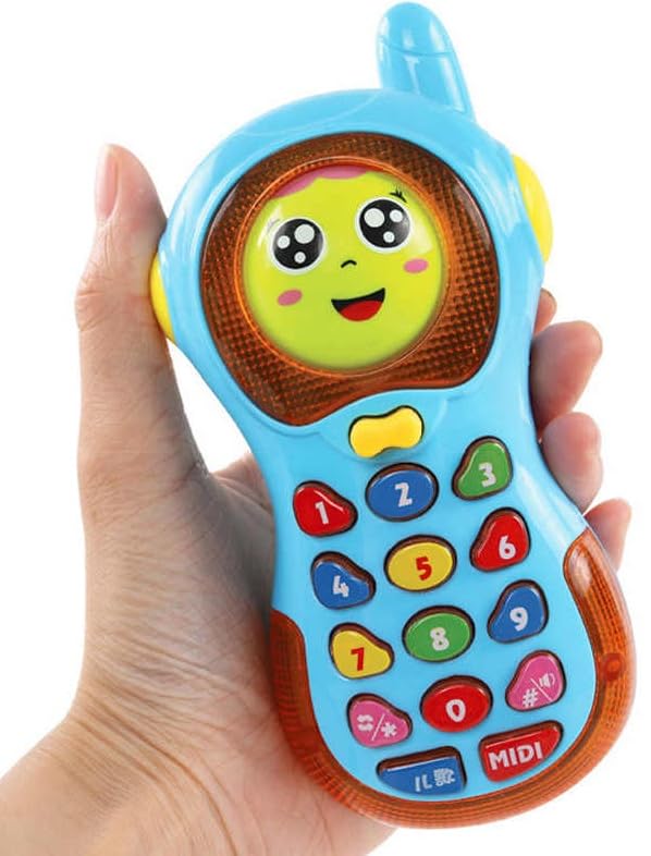 Image of Goyal's 2 in 1 Face Changing Phone Toy, Sound Making Toys Expression Mobile Phone with Lights and Music for Kids with Volume Control (Multicolor).